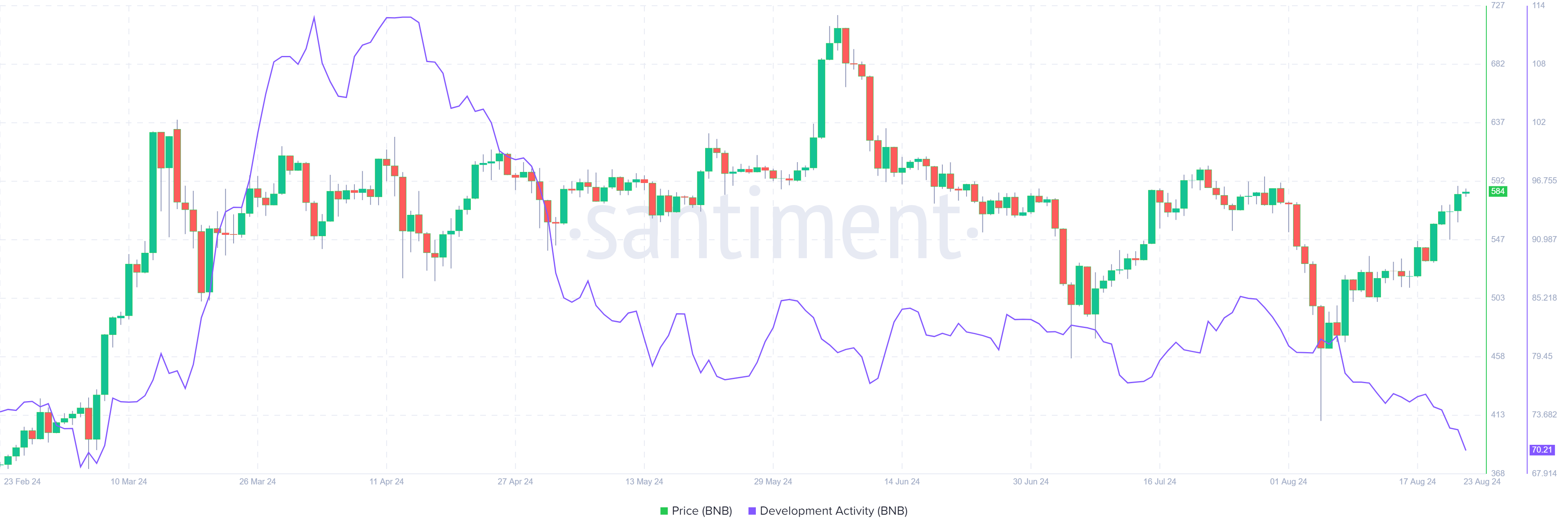 BNB Development Activity chart